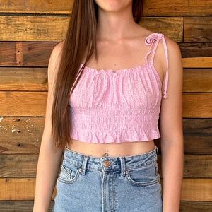 Kendall & Kylie Tie-Up Cropped Tank Top